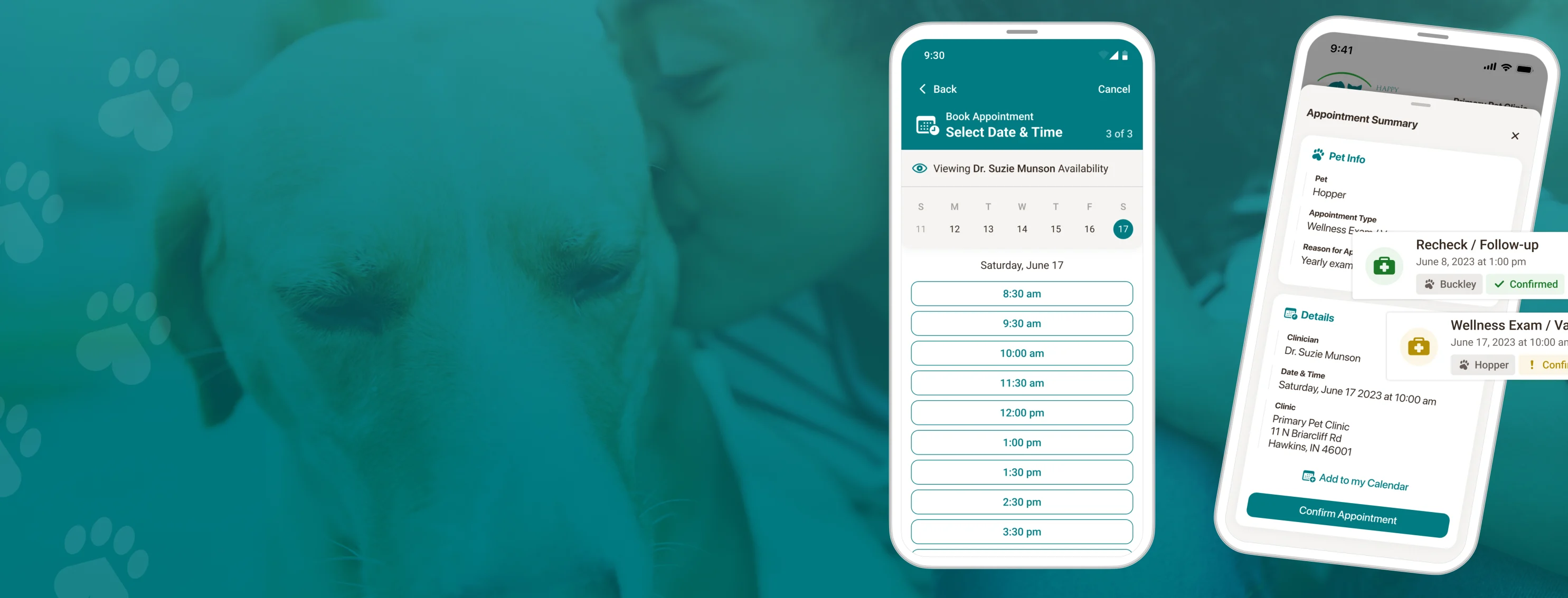 Happy Healthy Pets App Screens